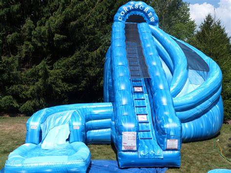 Slip and slide near me - SuperSplash Dual Water Slide™. 18' 00"H x 20’W x 25’L. $3,997. That's a $500 savings off our Everyday Low Price! Early Bird. Get Financing. See Cutting Edge Creations US Manufactured commercial inflatable water slides, water parks and bounce house combos with water slides for sale.
